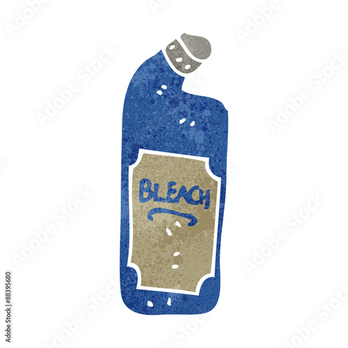 retro cartoon bleach bottle
