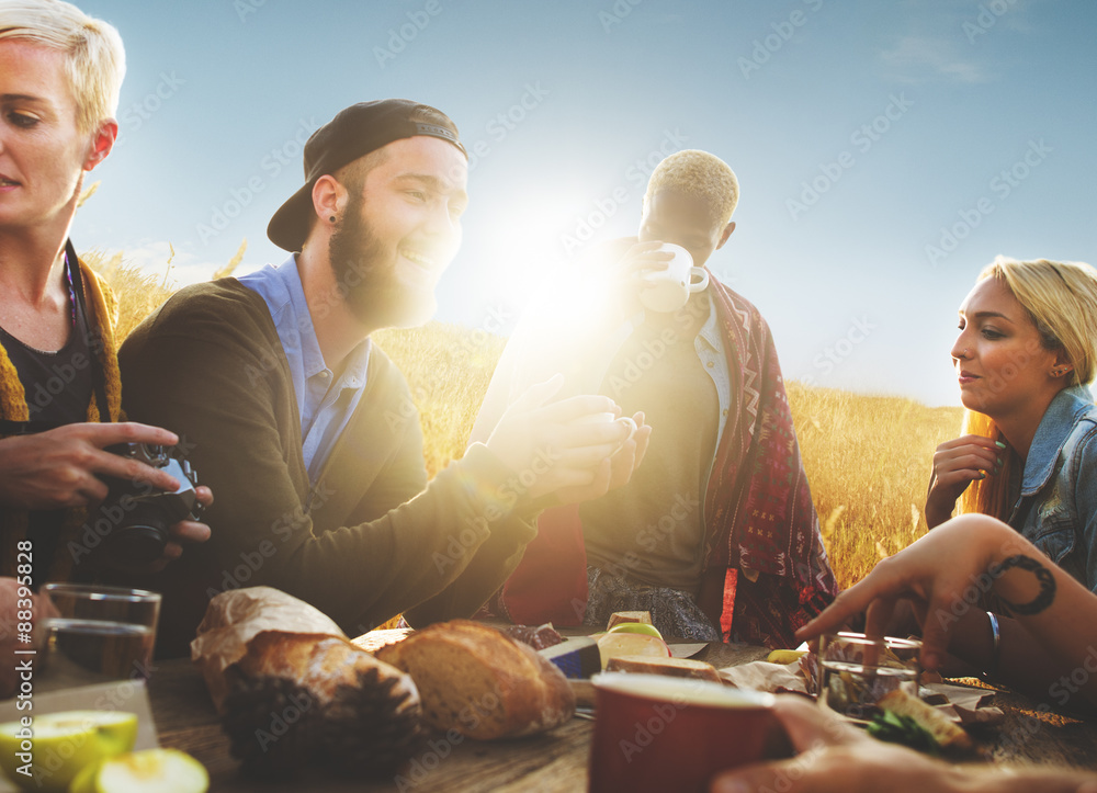 Diverse People Friends Hanging Out Happiness Concept Diverse People Friends Hanging Out Happiness Concept