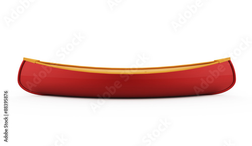 Canoe rendered on white background