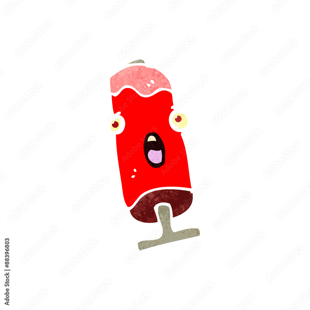 retro cartoon medical needle