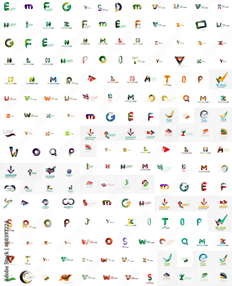 Mega set of letter logos Mega set of letter logos