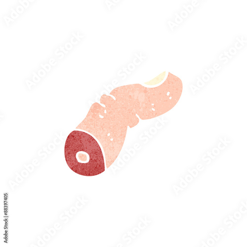 retro cartoon gross severed finger