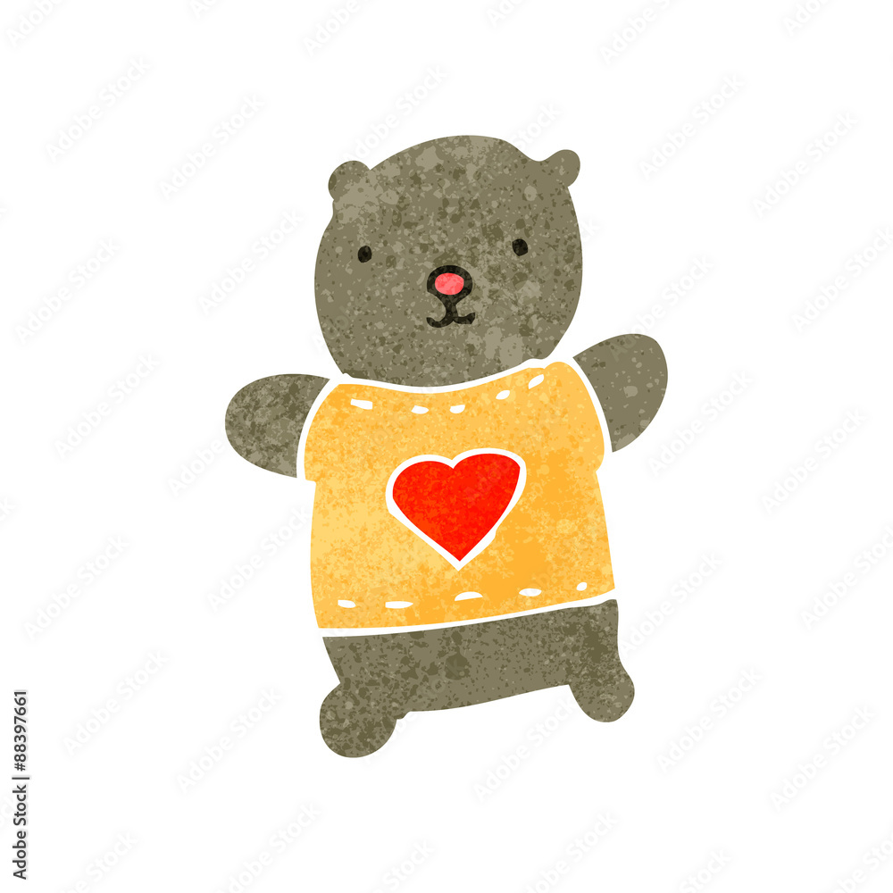 Obraz premium retro cartoon teddy bear