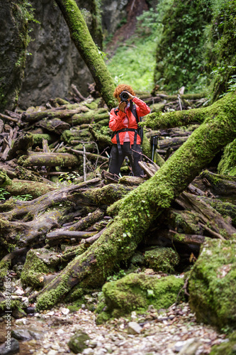 Woman tourist on a canyon