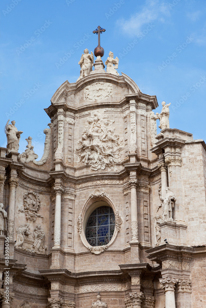 Valencia, Spain - facade of the Cathedral Church