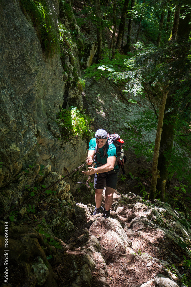 Group of people mountaineering