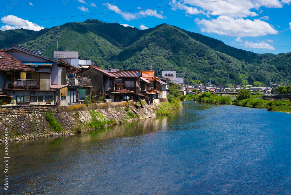 Fototapeta premium 新見市 高梁川