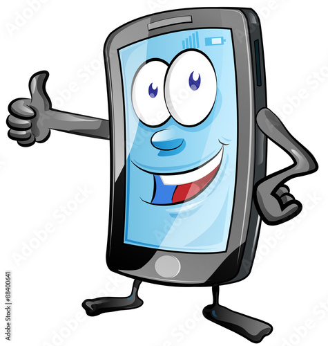 mobile phone cartoon