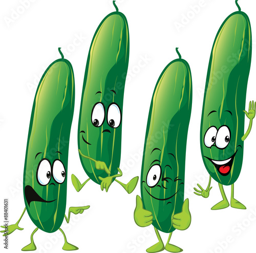 cucumber - funny vector cartoon