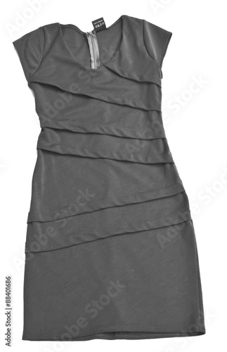black dress isolate on white background