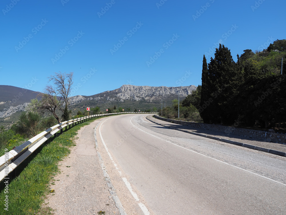 Obraz premium asphalt road in Crimea