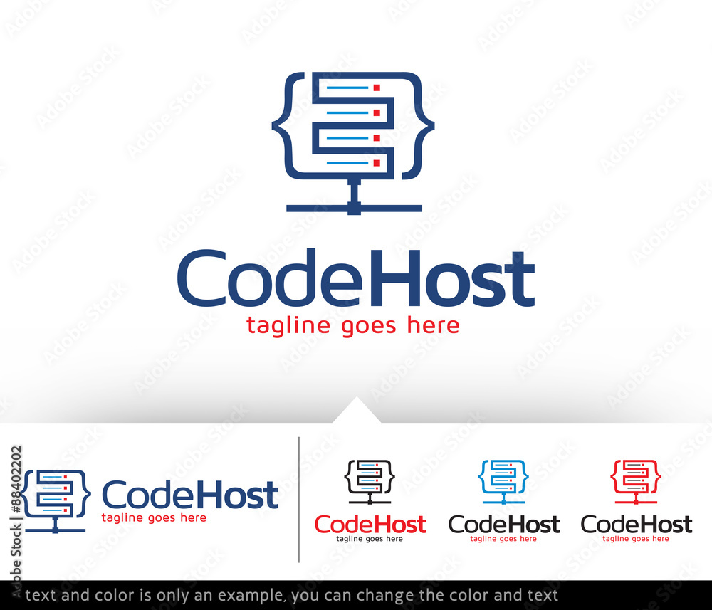 Code Hosting Logo Template Vector Code Hosting Logo Template Vector