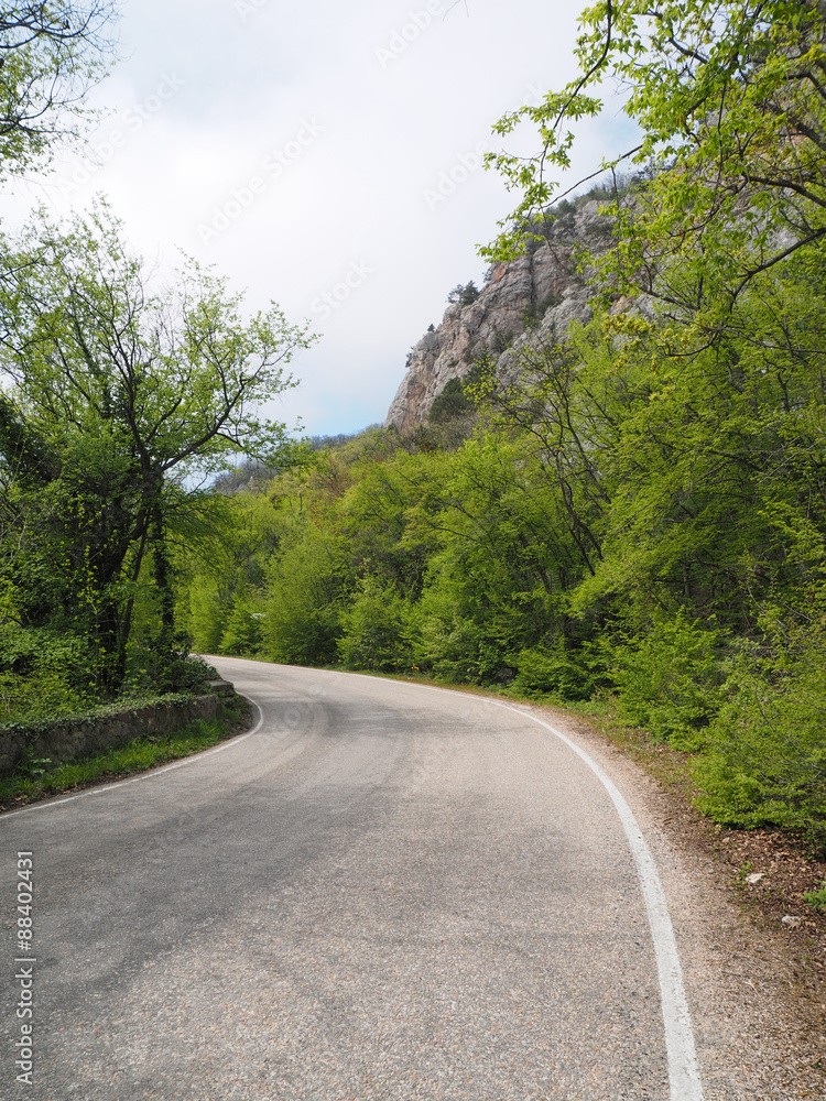Obraz premium asphalt road in Crimea