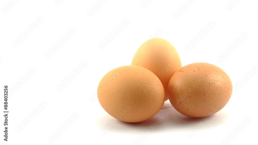 3 eggs isolated background 3 eggs isolated background