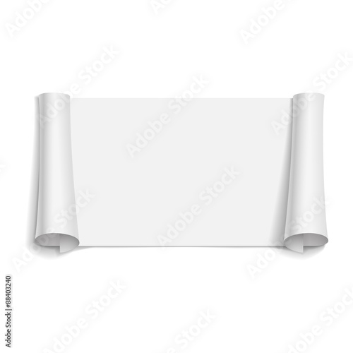 blank scrolls of white paper stickers