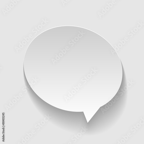 Speech bubbles. Sticker cut from paper.