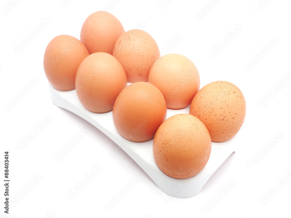 eggs on a white background eggs on a white background