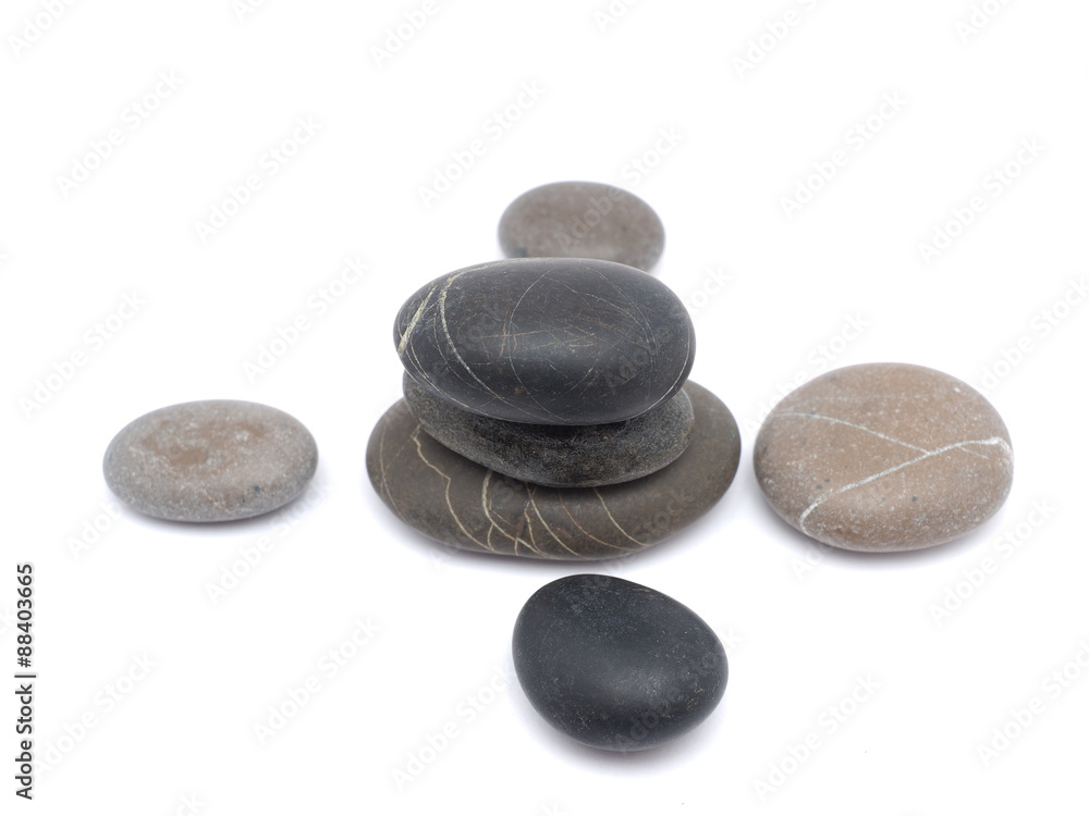 pebble on a white background pebble on a white background