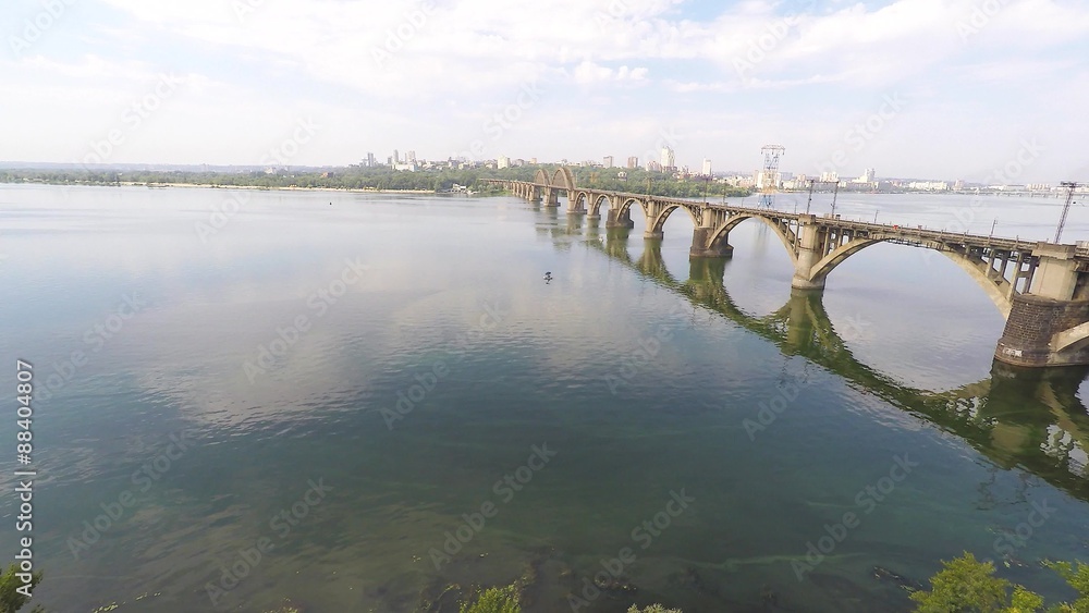 aerial videos of the Dnieper river and the panorama of the city of Dnipropetrovsk, Ukraine aerial videos of the Dnieper river and the panorama of the city of Dnipropetrovsk, Ukraine