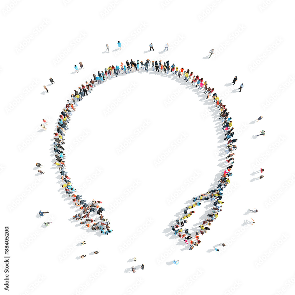 people in the shape of an arrow. people in the shape of an arrow.