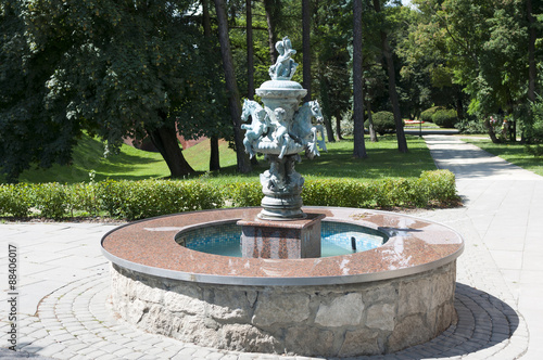fountain with a statue