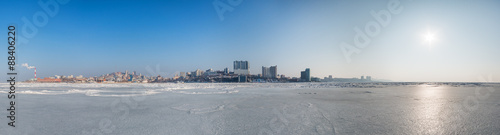 Vladivostok cityscape, day. Winter. View of the city from the Sea of Japan. © Vladimir Arndt