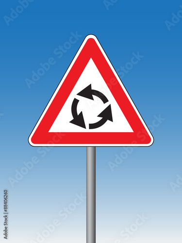 Roundabout sign
