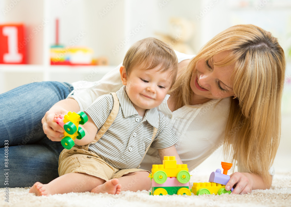 mother with her child boy play together mother with her child boy play together