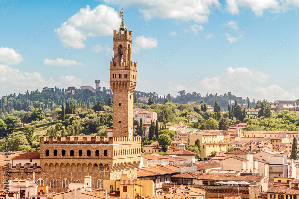 Florence with Palazzo Vecchio (Tuscany, Italy)