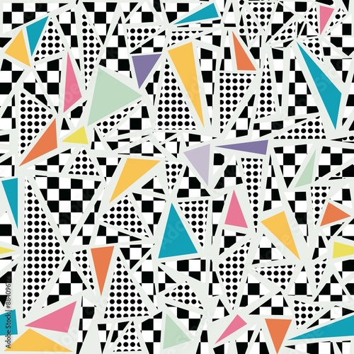 Retro 80s memphis pattern background