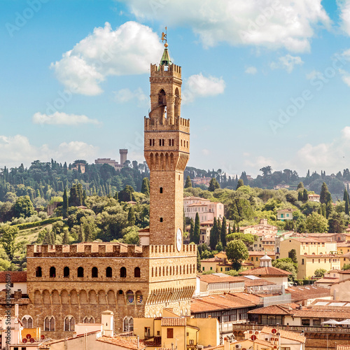 Obraz na płótnie Florence with Palazzo Vecchio (Tuscany, Italy) w salonie