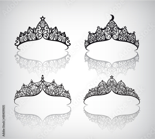 vector set of hand drawn lace beautiful decorated with pattern
