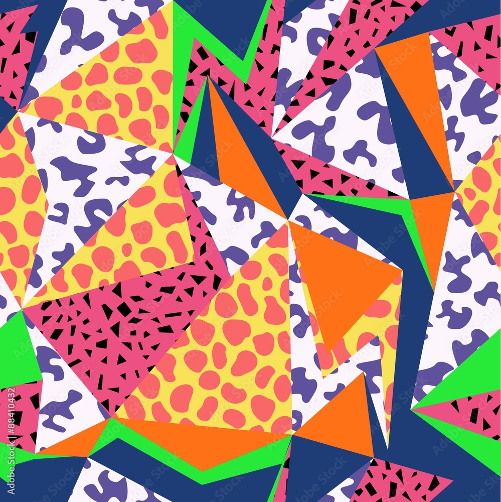 Retro 80s seamless pattern background Retro 80s seamless pattern background
