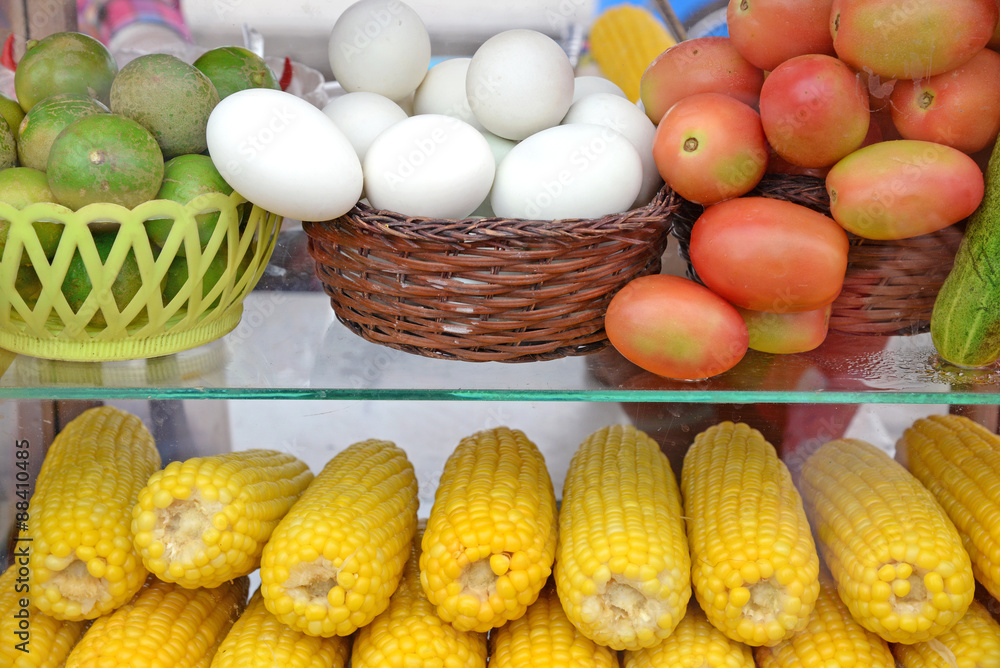 Raw ingredients for making Som Tum (Thai salad) Raw ingredients for making Som Tum (Thai salad)