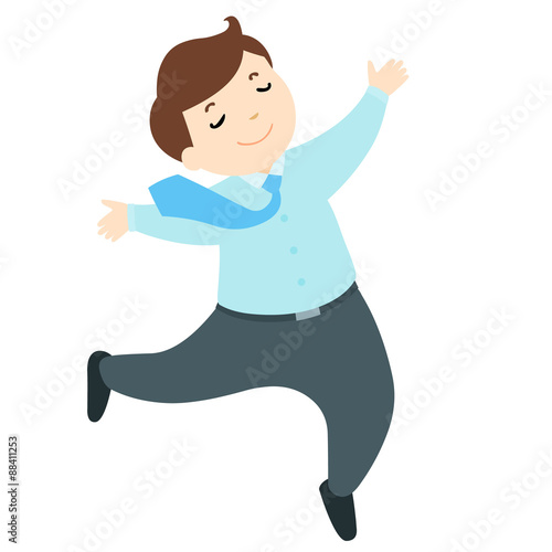 happy officer on white background vector
