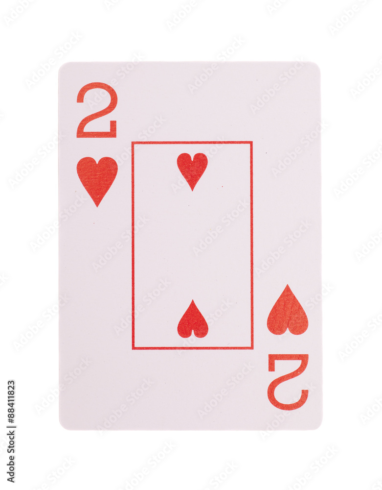 Playing card (two) isolated on white background Playing card (two) isolated on white background