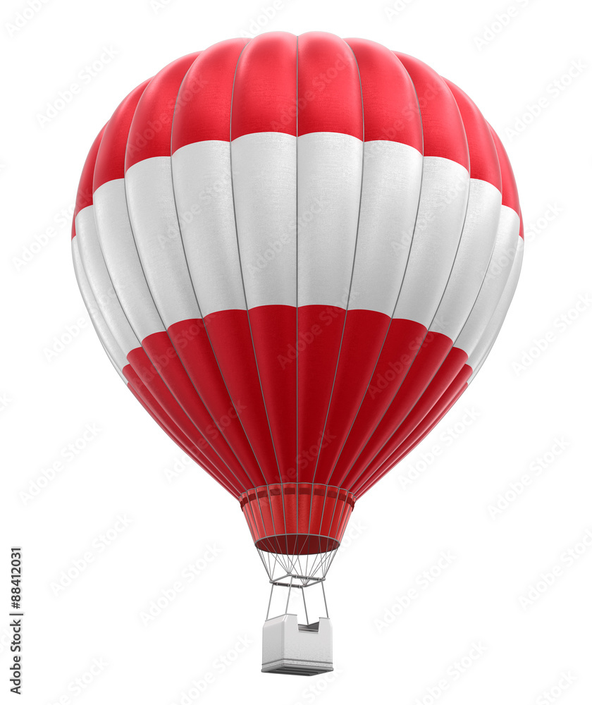 Fototapeta premium Hot Air Balloon with Austrian Flag (clipping path included)