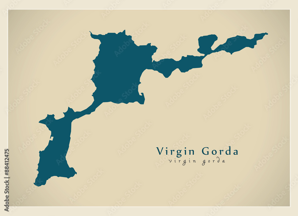Modern Map - Virgin Gorda VG