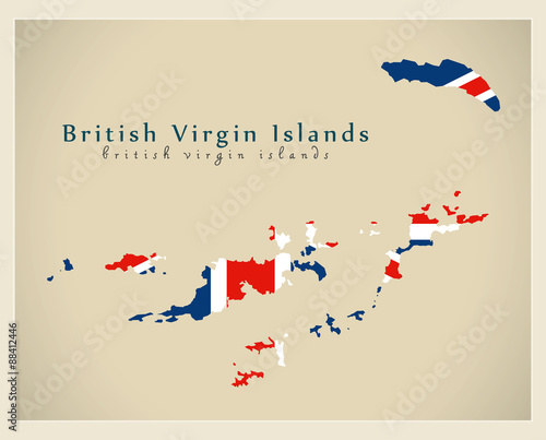 Modern Map - British Virgin Islands VG