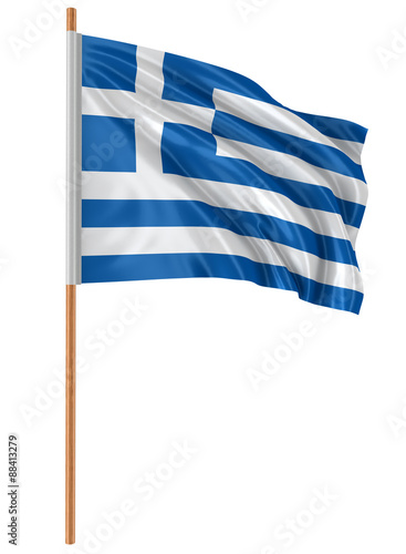 3D Greek flag (clipping path included)