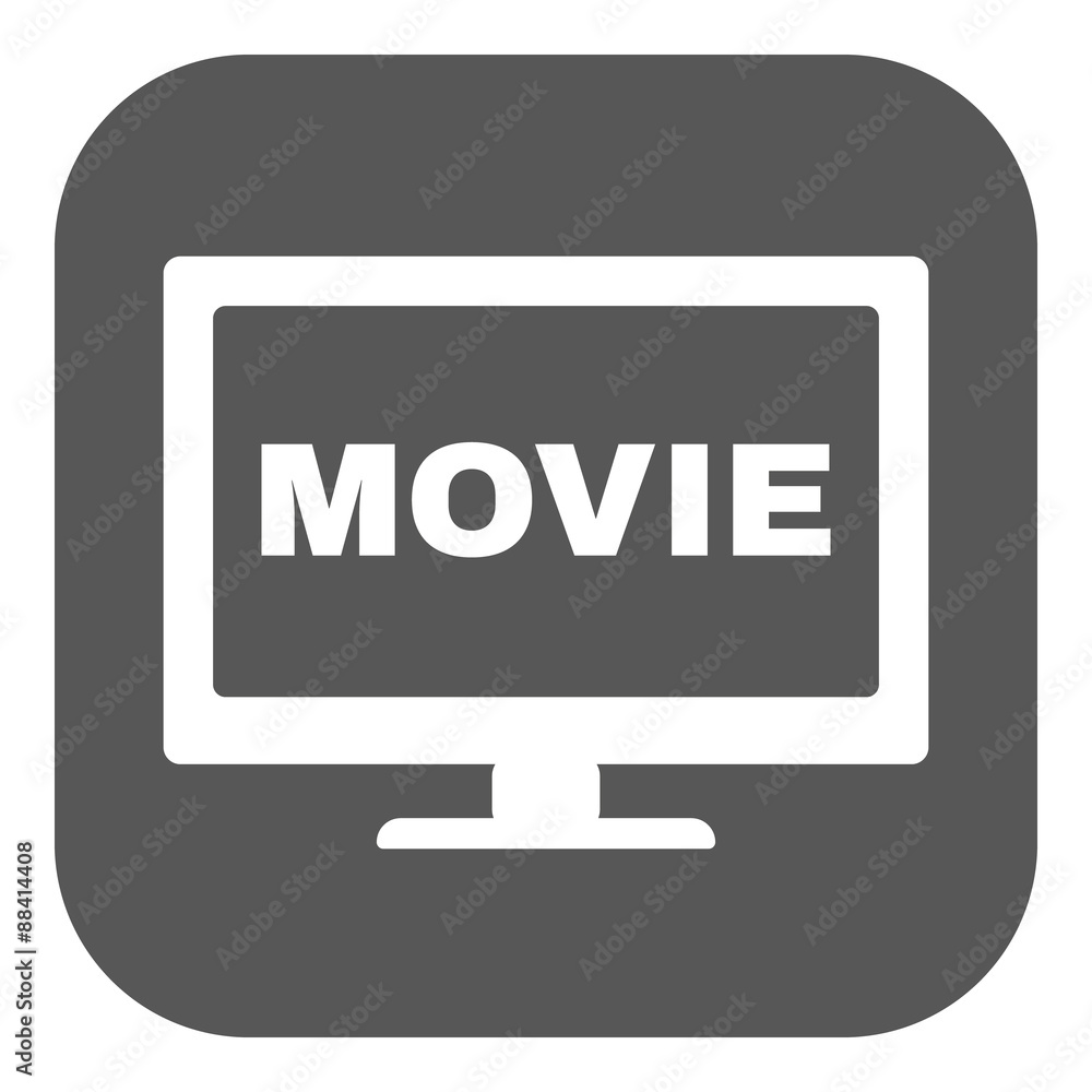 The movie icon. Television and tv, cinema, film symbol. Flat The movie icon. Television and tv, cinema, film symbol. Flat
