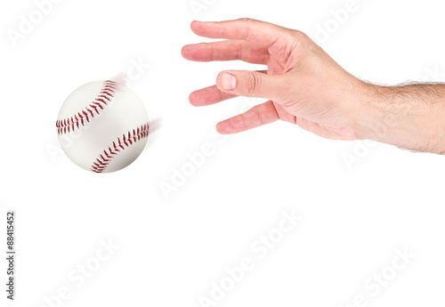 Photography A hand throwing a baseball