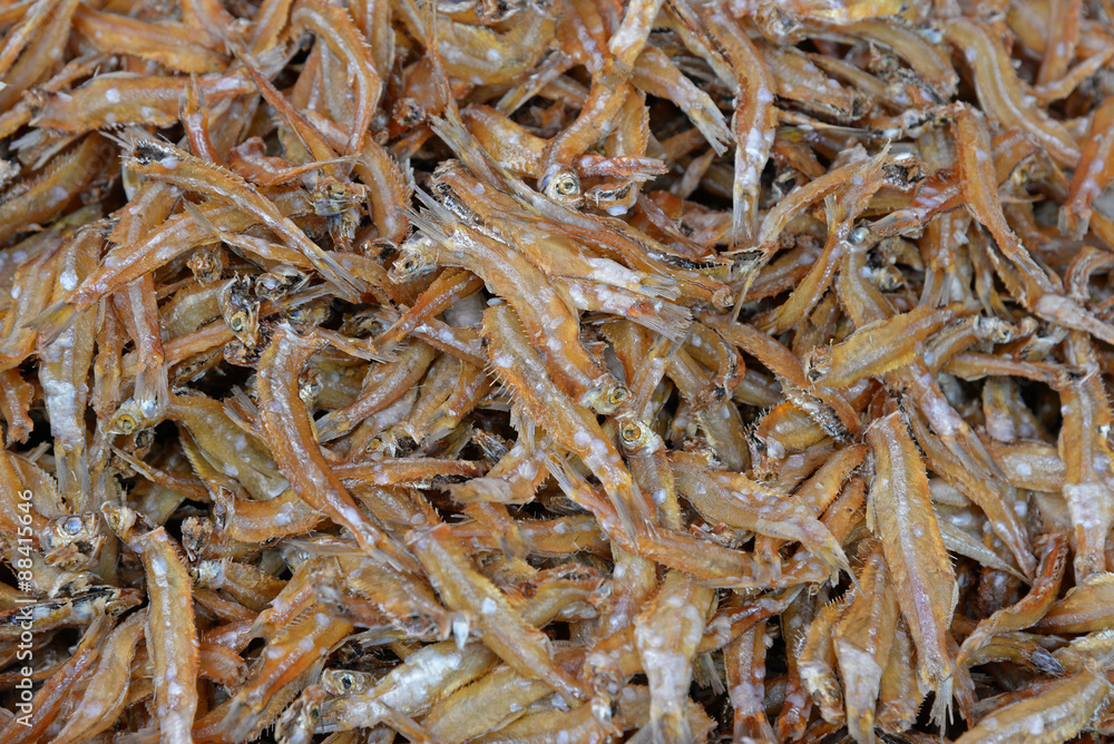 Small fish anchovies used in Asian cuisine.