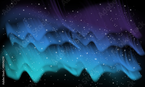 Space, aurora background