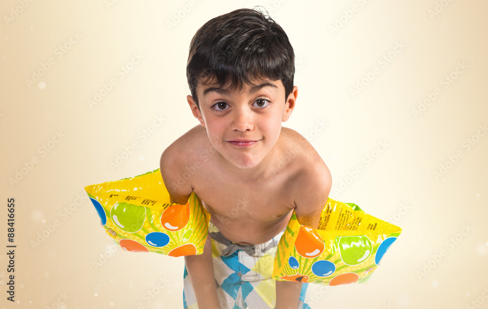 Fototapeta premium Happy child in swimsuit