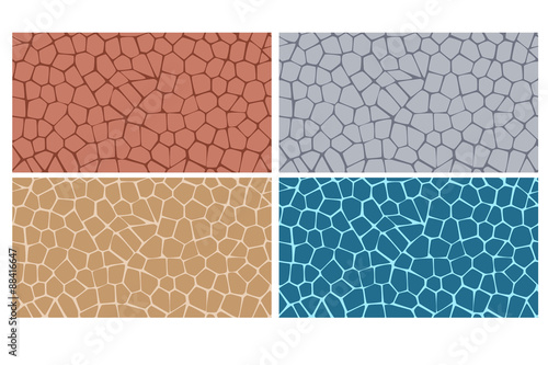 Modern stylish texture of stone plate in four style
