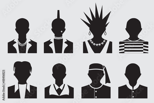 Hipster,punk, emo, rockstar and prisoner avatar profile picture