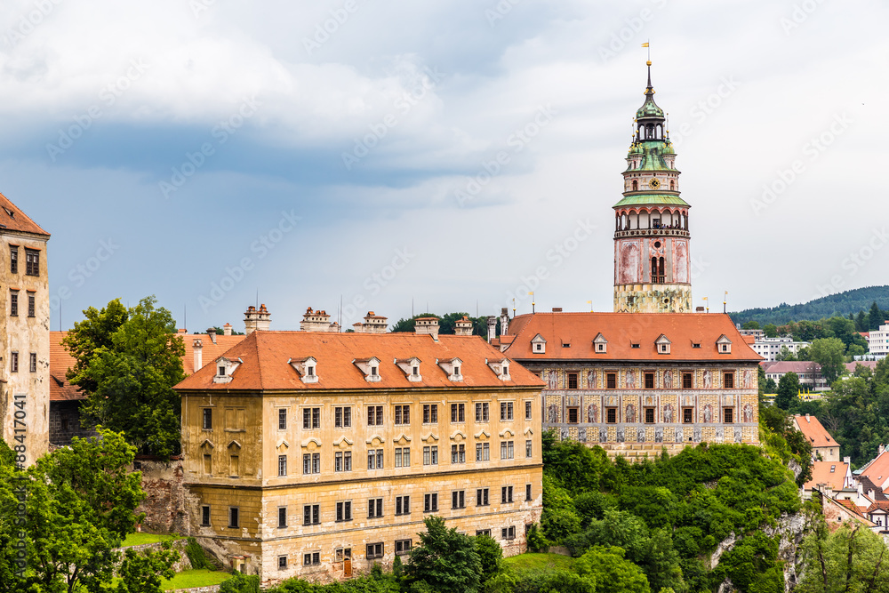 View of castle in Cesky Krumlov-Czech Republic