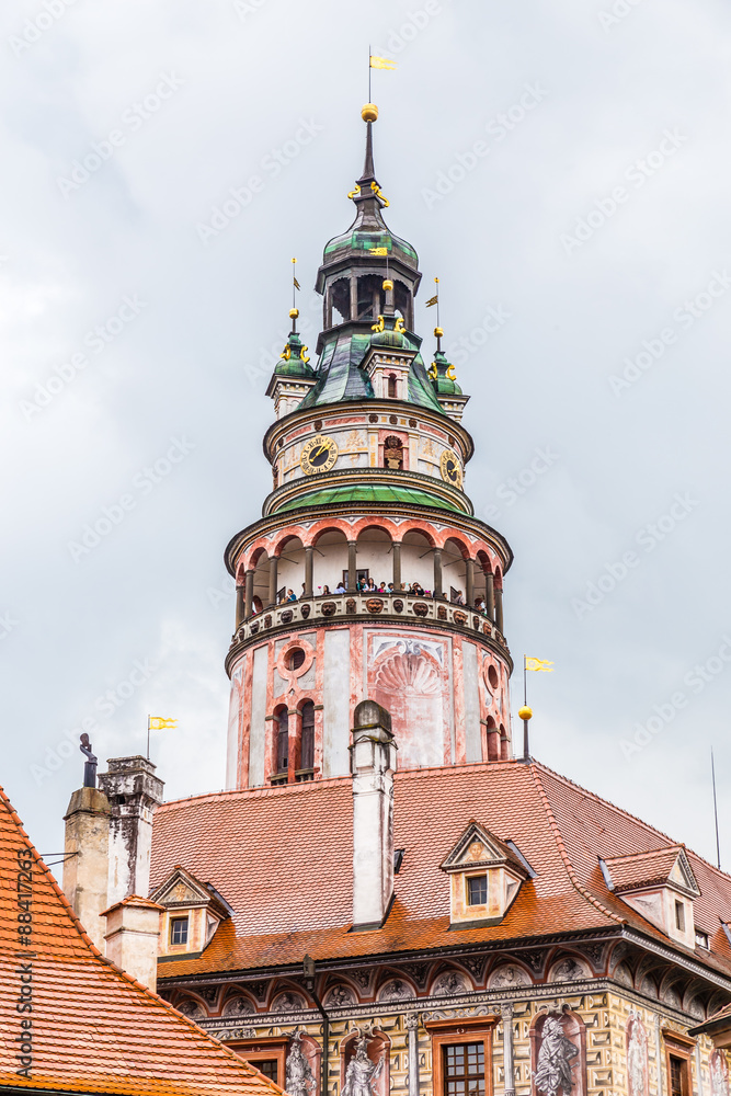 Tower of Cesky Krumlov Castle,Czech Republic