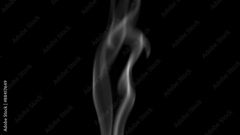 Real white smoke from incense sticks on a black background Real white smoke from incense sticks on a black background
